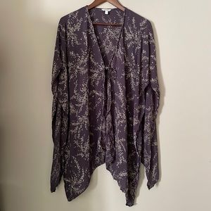 Monsoon mauve tie shawl L